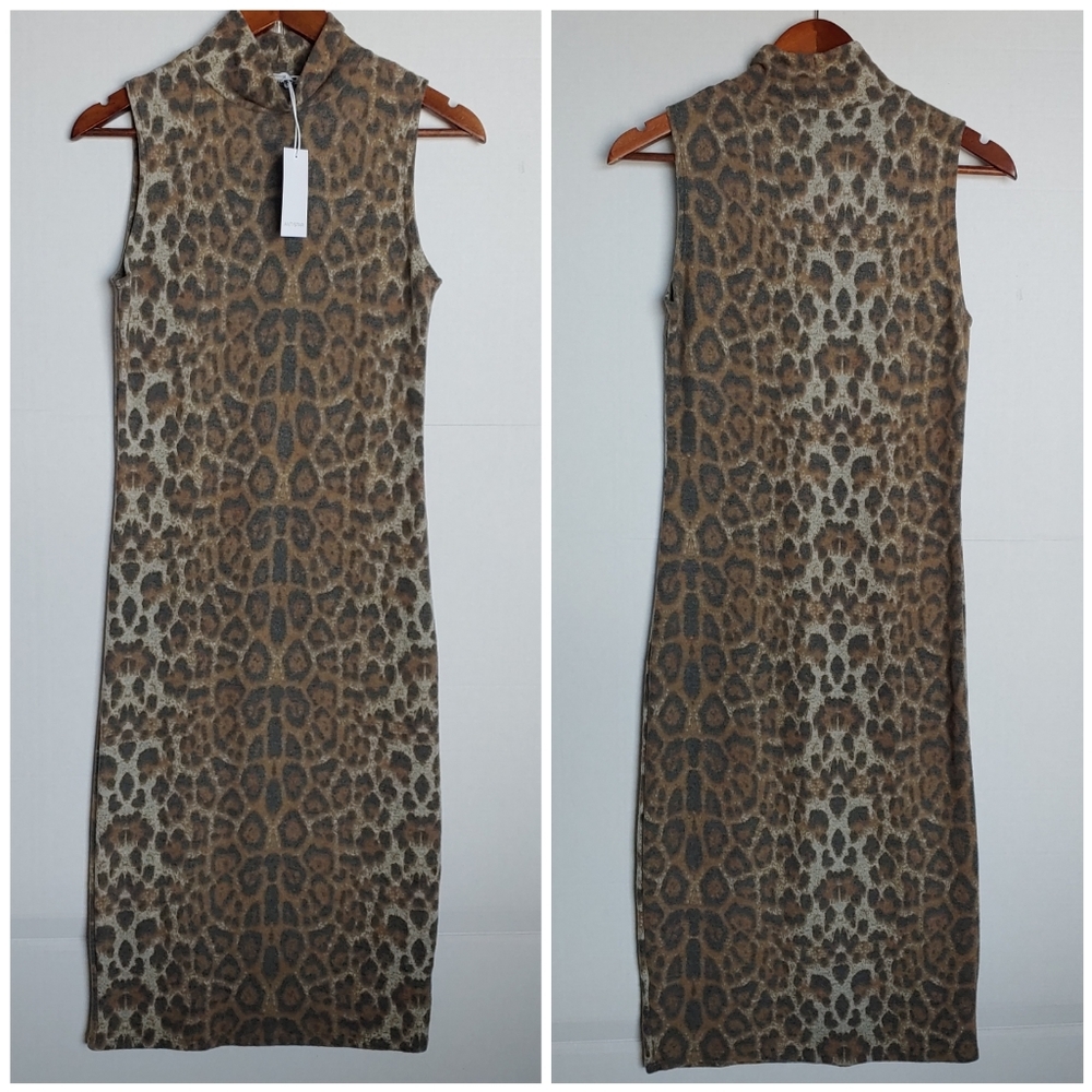 Antistar Sleeveless Leopard midi